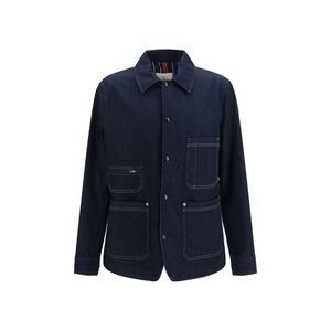 Moncler Blue Cotton Denim Men's Jacket